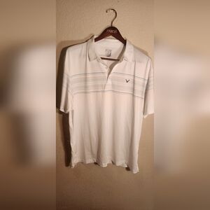 Men's white Callaway golf polo
